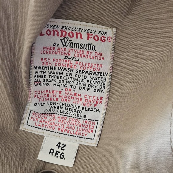 Vintage Khaki Trench Coat Size 42 - Picture 6 of 6